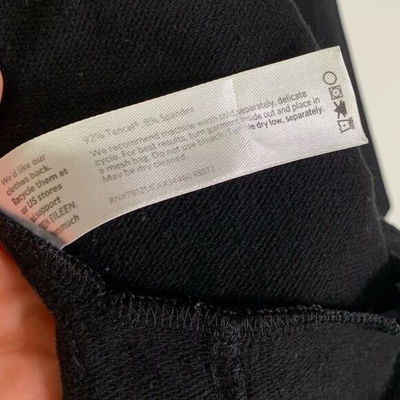 Eileen Fisher Black Zip Cardigan Jacket Women’s S Tencel Stretch Quiet Fleece - Picture 8 of 16